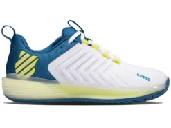 K-Swiss Chaussures De Tennis K Swiss Men Ultrashot 3 Brilliant White Celestial Evening Primrose