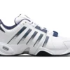 K-Swiss Chaussures De Tennis K Swiss Men Accomplish IV White Peacoat Silver -Tennis Soldes Boutique 07387 177.00