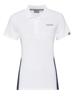 Polo HEAD Fille Club Tech White Dark Blue