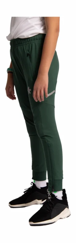 Pantalon De Survêtement Osaka Enfant Deshi T5 Dark Green -Tennis Soldes Boutique 16345224 track pant dark green deshi girl side no bg