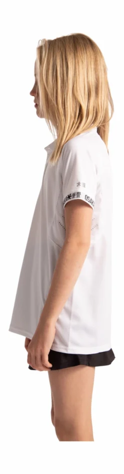 Polo De Tennis Osaka Kids Polo Jersey White -Tennis Soldes Boutique 1634654polo jersey white deshi side girlf78ab6b5 57b2 4469 a233 40436ad9fa58 no bg