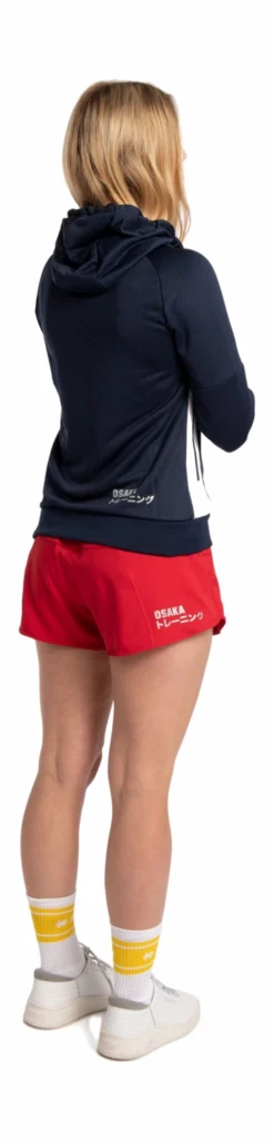 Gilet Osaka Femme Training Zip Hoodie Navy -Tennis Soldes Boutique 16351253 training zip hoodie navy women full back no bg