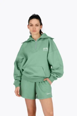 Pull Osaka Women Half Zip Sweater Green -Tennis Soldes Boutique 168767913581 womenhalfzipsweater green 2578x