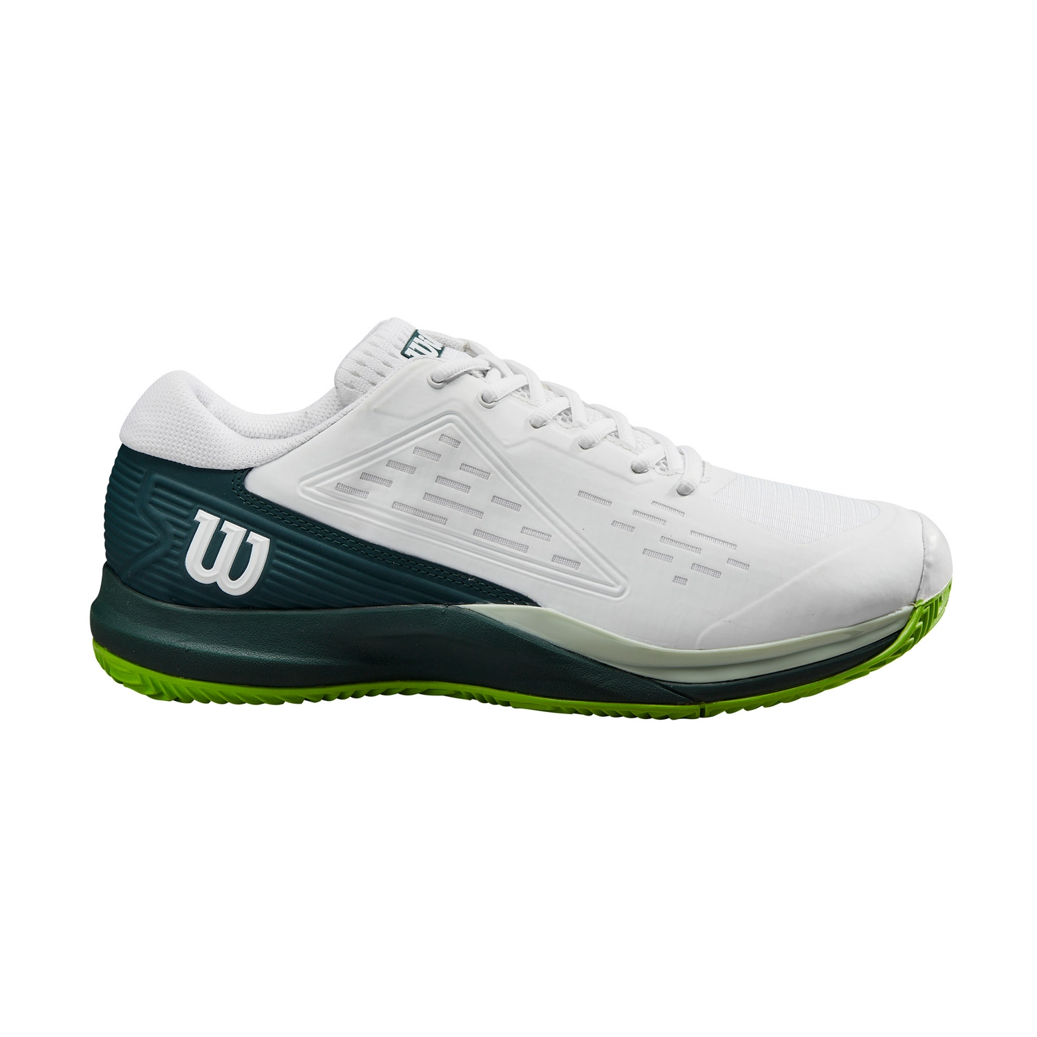 Chaussures De Tennis Wilson Men Rush Pro Ace Argile Clay White Ponderosa Jas Green