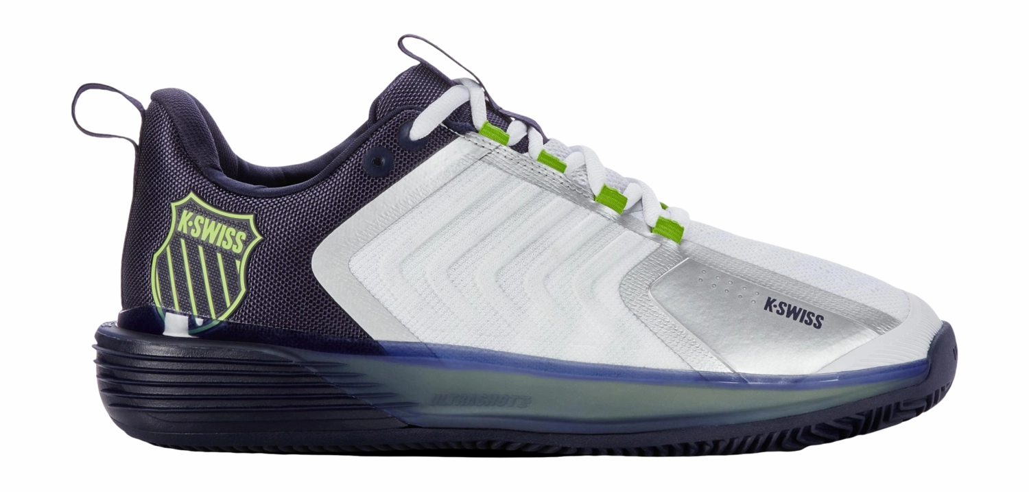 Chaussures De Tennis K-Swiss Men Ultrashot 3 HB White Peacoat Lime Green