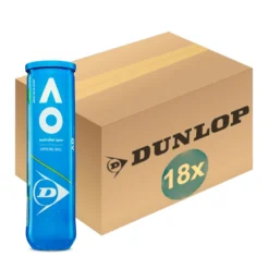Balles De Tennis Dunlop Australian Open 4 Balles (Boîte De 18x4)