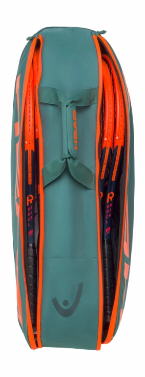 Sac De Tennis HEAD Pro Racquet Bag 6R Dark Cyan Fluo Orange 6 Sac De Tennis HEAD Pro Racquet Bag 6R Dark Cyan Fluo Orange – Image 4