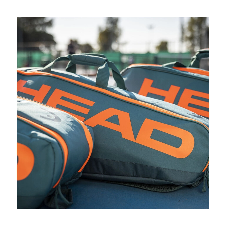 Sac De Tennis HEAD Pro Racquet Bag 6R Dark Cyan Fluo Orange 7 Sac De Tennis HEAD Pro Racquet Bag 6R Dark Cyan Fluo Orange – Image 5