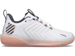K-Swiss Chaussure De Tennis K Swiss Ultrashot 3 White Peach Nectar Graystone