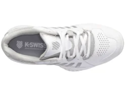 K-Swiss Chaussures De Tennis K Swiss Women Receiver V White Vapor Blue Silver -Tennis Soldes Boutique 97393 974.06