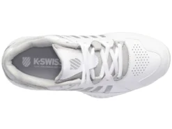 K-Swiss Chaussures De Tennis K Swiss Women Receiver V Omni White Vapor Blue Silver -Tennis Soldes Boutique 97394 974.06