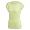 T-shirt Adidas Melbourne Tee Women Semi Frozen Yellow/Chalk Blue -Tennis Soldes Boutique ce0399 app photo front white